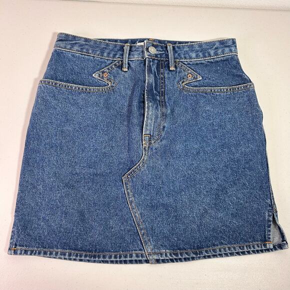 GRLFRND Denim Jean Mini Skirt GF43088501128 Odette G1128 Call It Love Blue Sz 27 - Picture 3 of 14